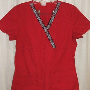 BARCO Juniors Red SCRUB Top Small (Y21)